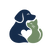 猫狗组合透明底店铺LOGO